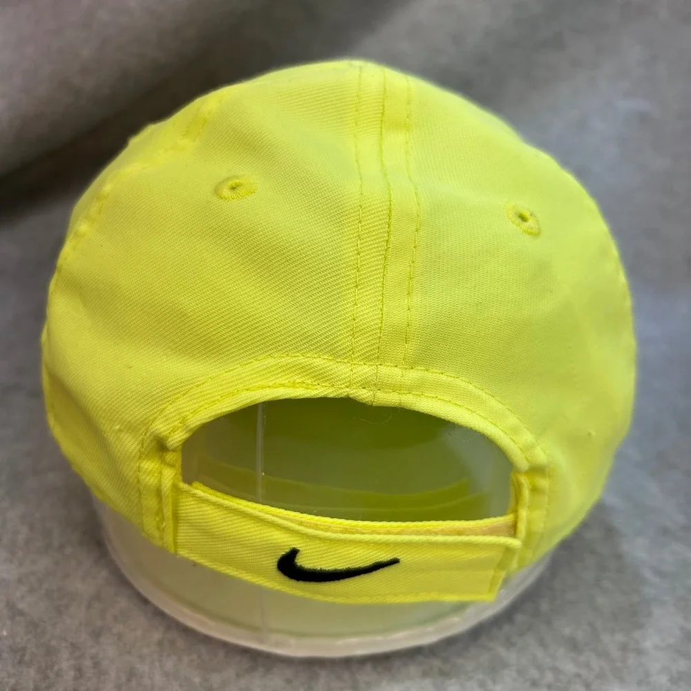 Swoosh Logo Kids Neon Yellow Nike Heritage86 Adjustable Baseball Hat Size 4-7